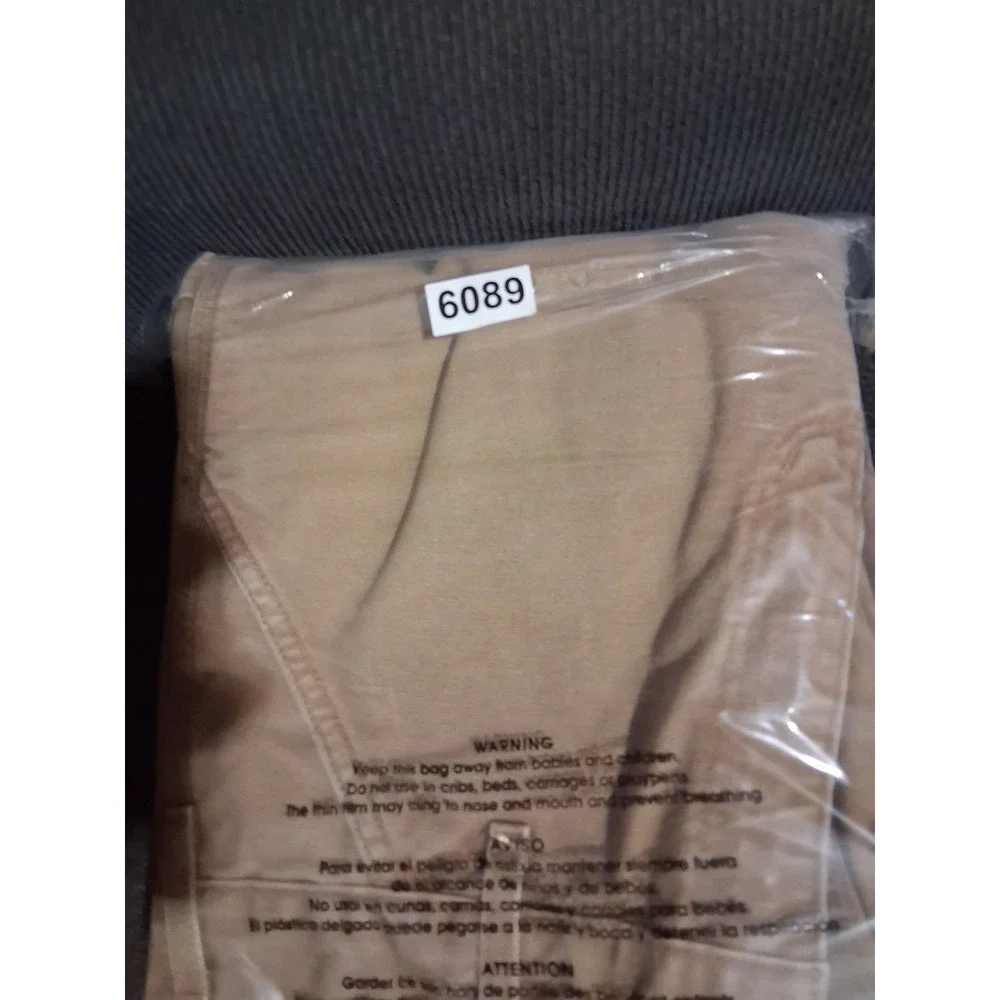 Carhartt B111 BRN Flannel Lined Duck Canvas Work Pants Mens 32x30 Brown Dungaree